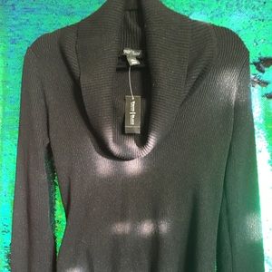 White House|Black Market Black Cowl Neck Sweater